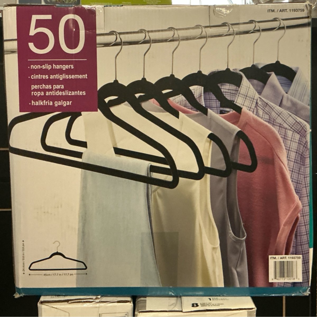 50PK FLOCKED HANGERS