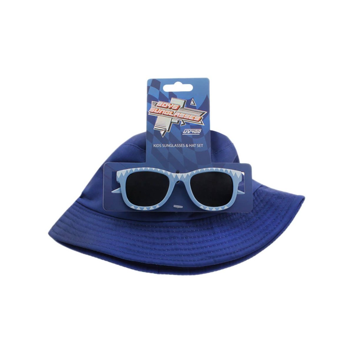 Boys Sunglasses with Bucket Hat Shark Print Hat and Glasses