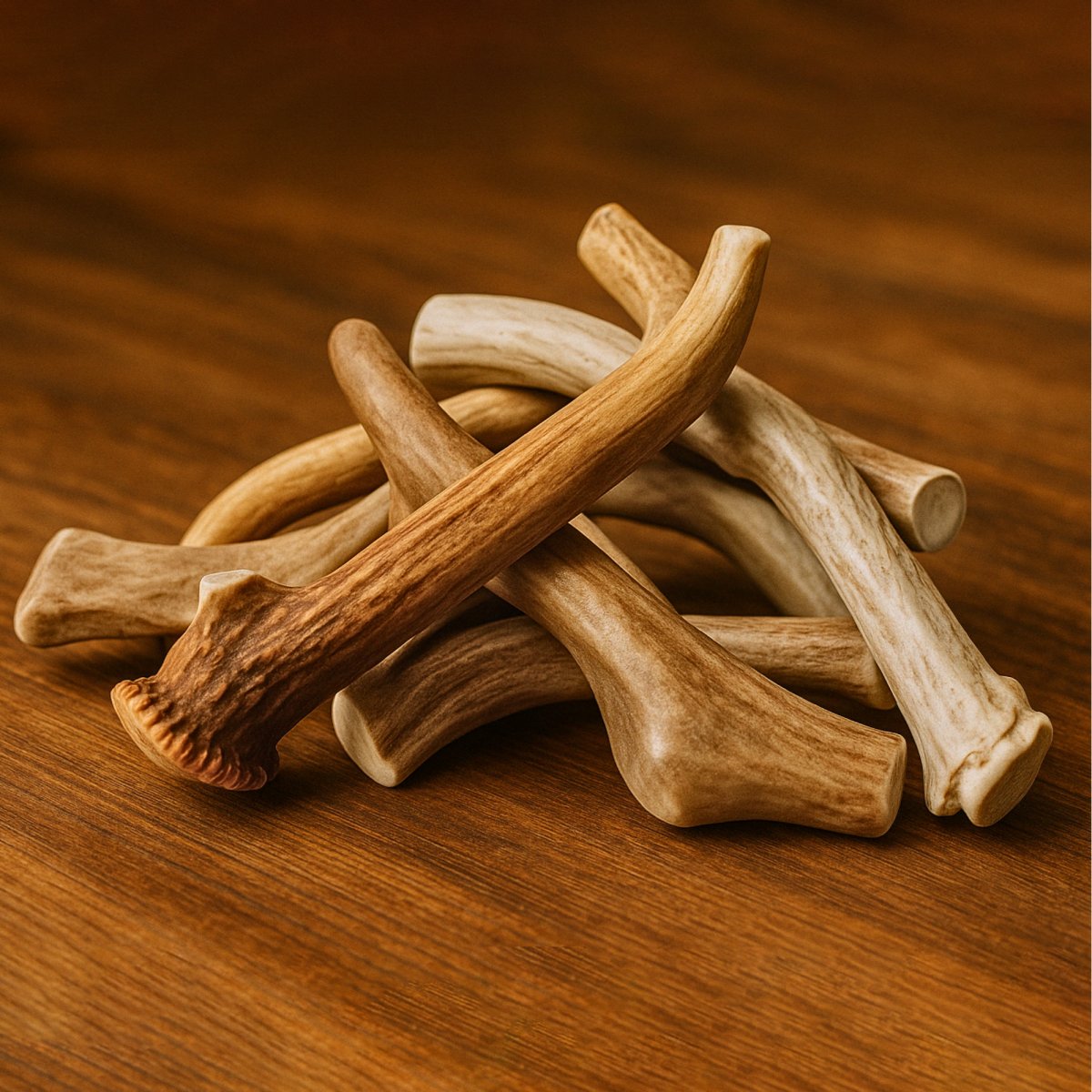 BULK - A Grade - Whole Deer Antler Chews - Sold by The Pound: 1LB Large (3+ Antler Chews)