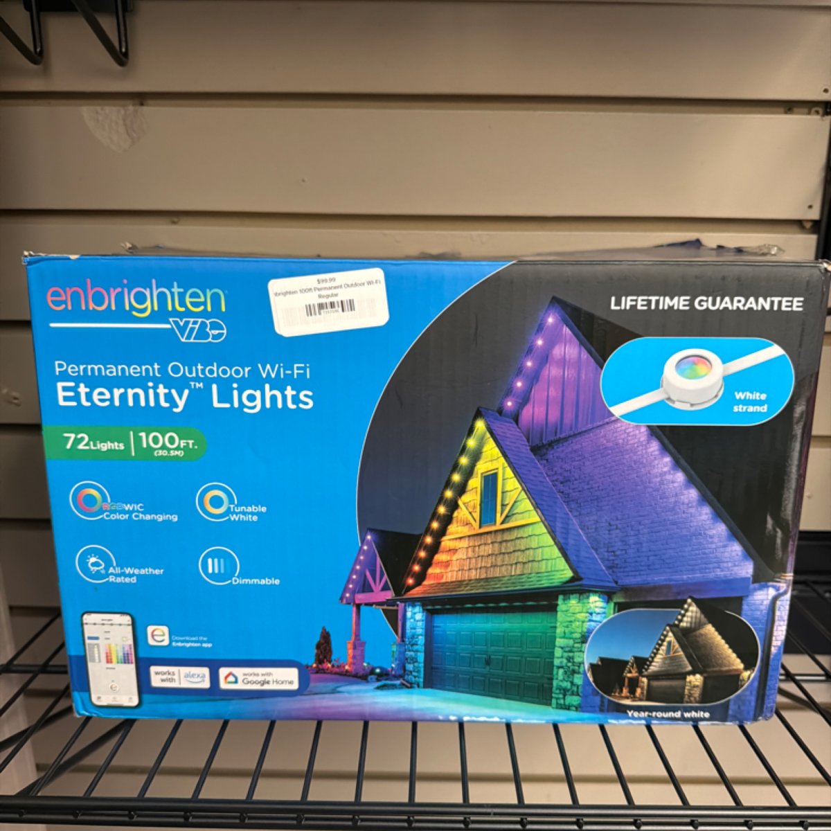Enbrighten 100ft Permanent Outdoor Wi-Fi Eternity EAVE Lights
