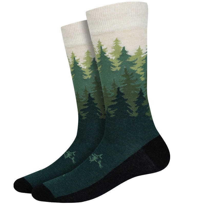 Forest Skyline Socks: Green