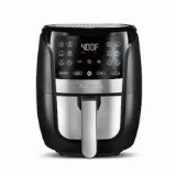 Gourmia Air Fryer Oven Digital Display 6 Quart Large Airfryer Cooker 12 Touch Cooking Presets