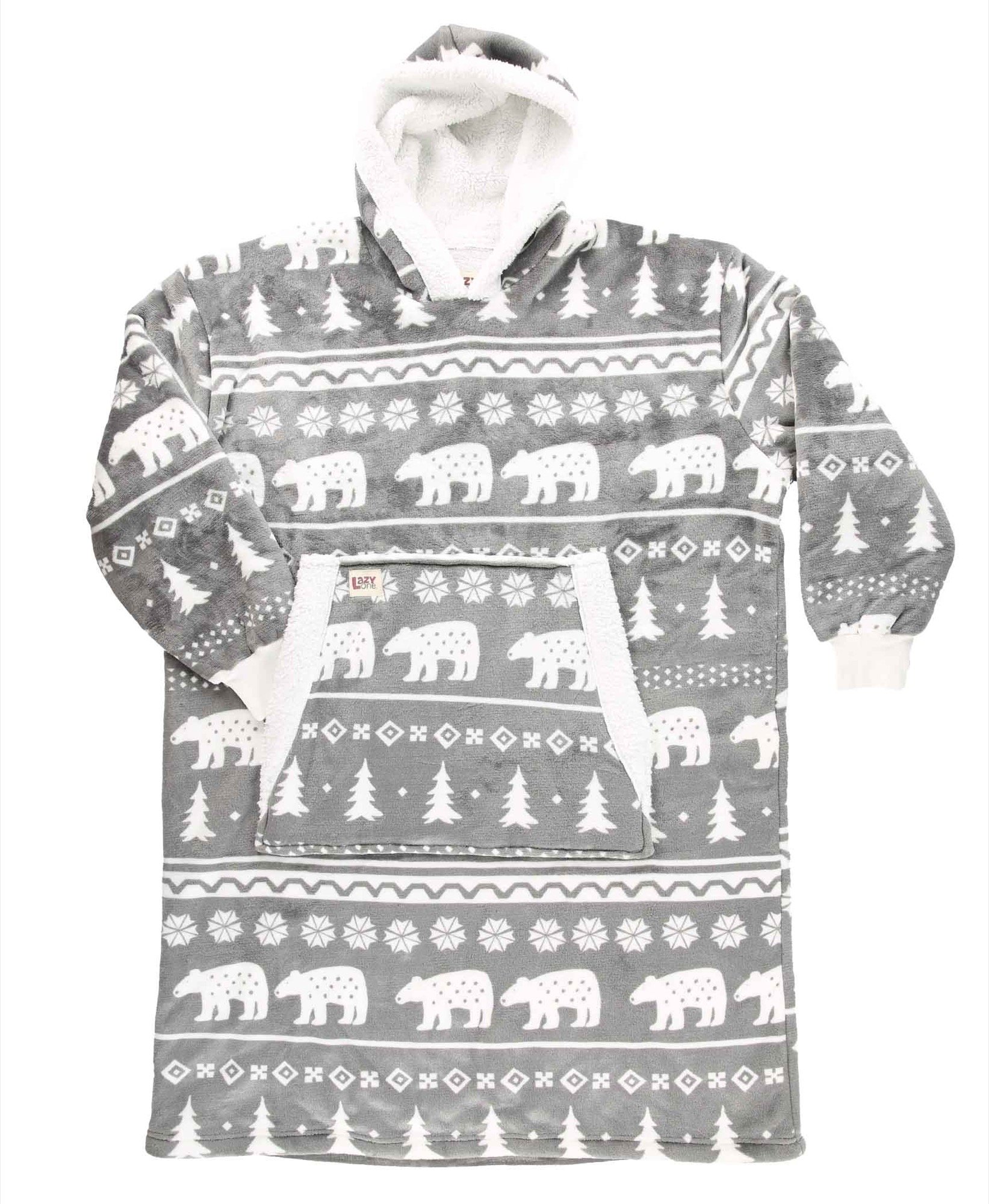 Oversized Wearable Blanket – Nordic Bear Blanket Hoodie