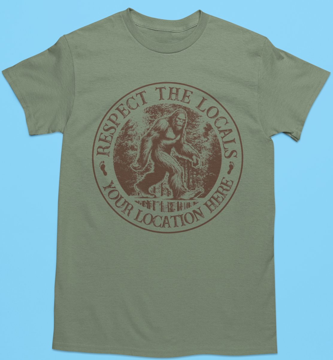“Respect the Locals” Bigfoot T-Shirt 2Xl  – Custom : Tshirt