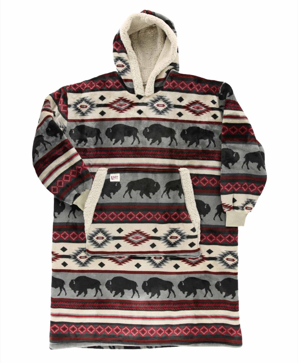 Wearable Blanket – Buffalo Fair Isle Blanket Hoodie
