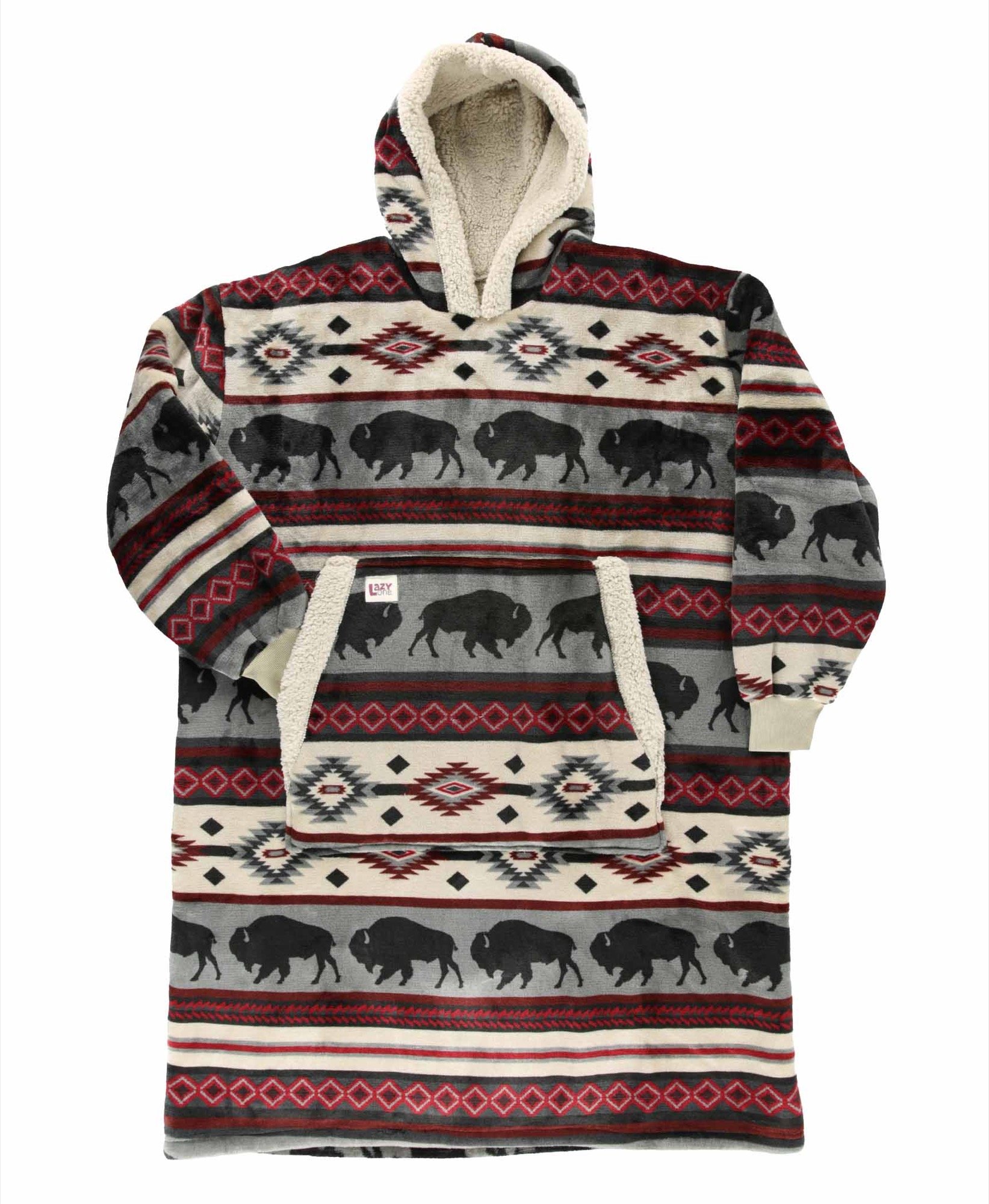 Wearable Blanket – Buffalo Fair Isle Blanket Hoodie