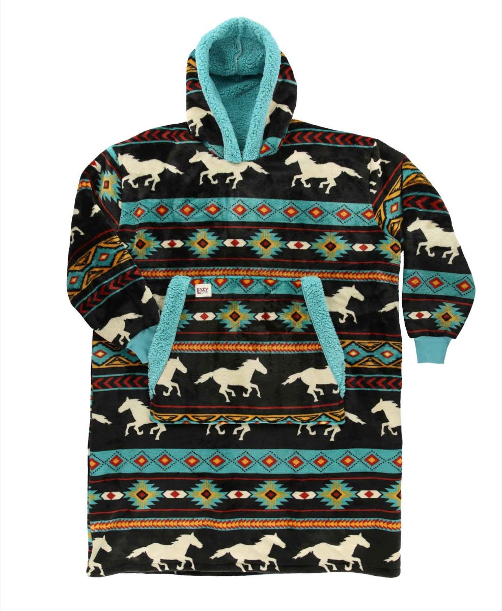 Wearable Blanket – Horse Fair Isle Blanket Hoodie