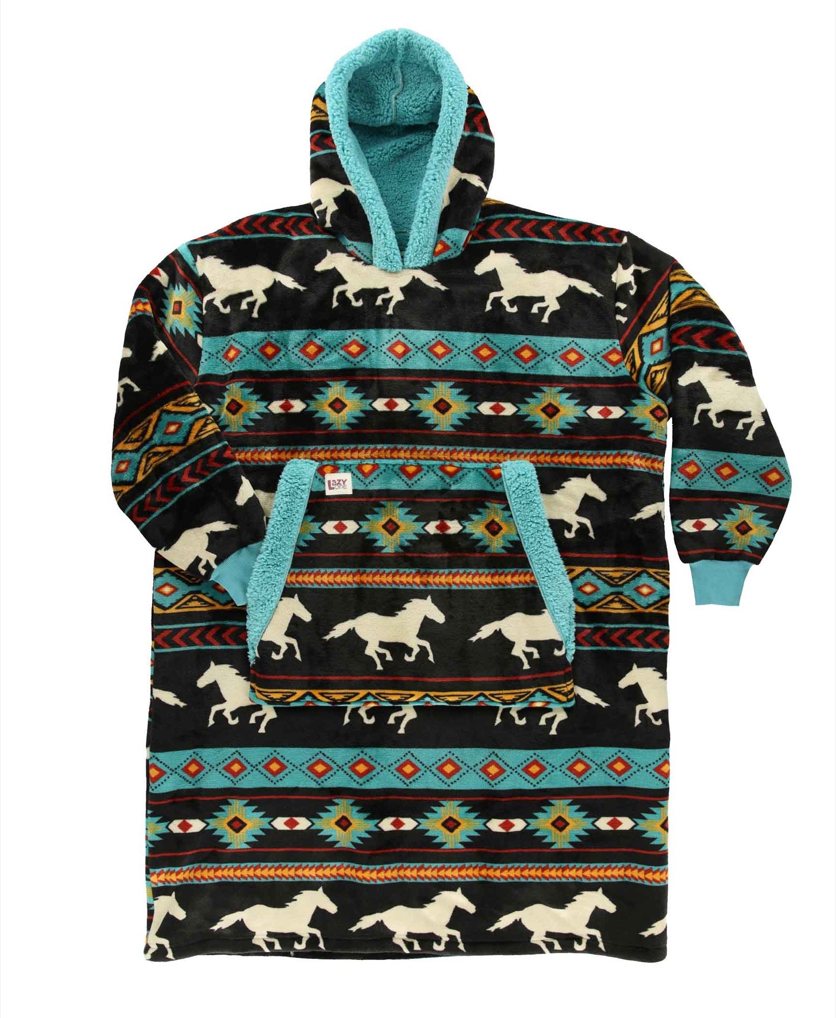 Wearable Blanket – Horse Fair Isle Blanket Hoodie